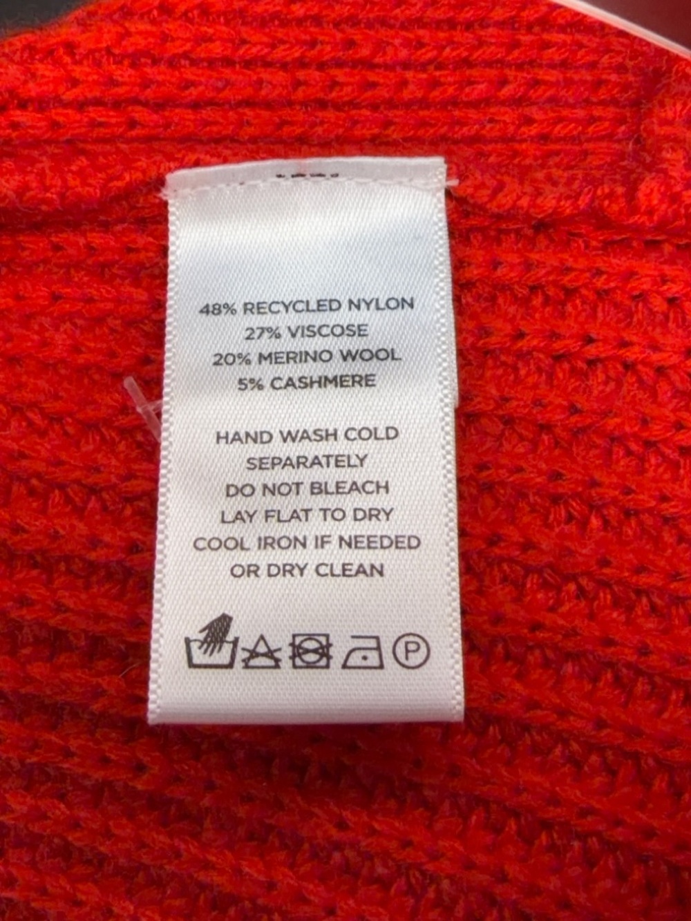 Lilla P Red Ribbed V-Neck Button Cardigan - Picture 10 of 10